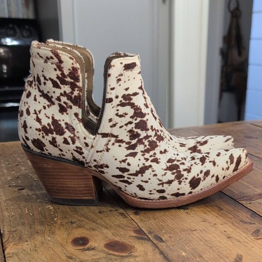 Ariat Cowhide Pattern Ankle Boots